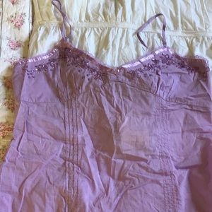Y2K Purple cami with beading- SIZE M